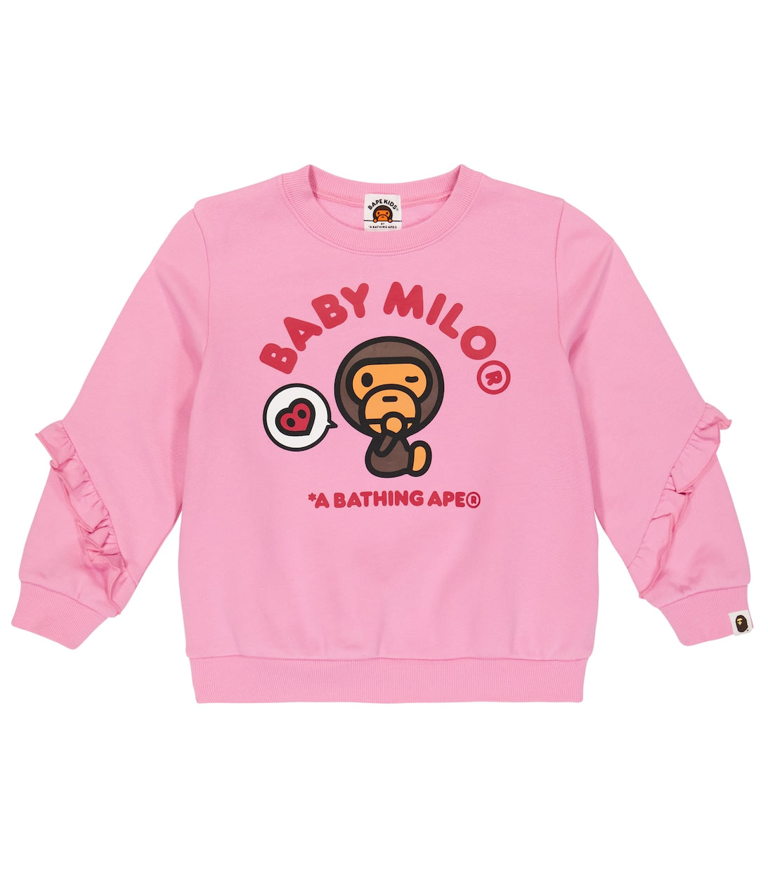 Baby Milo cotton BAPE sweatshirt, pink