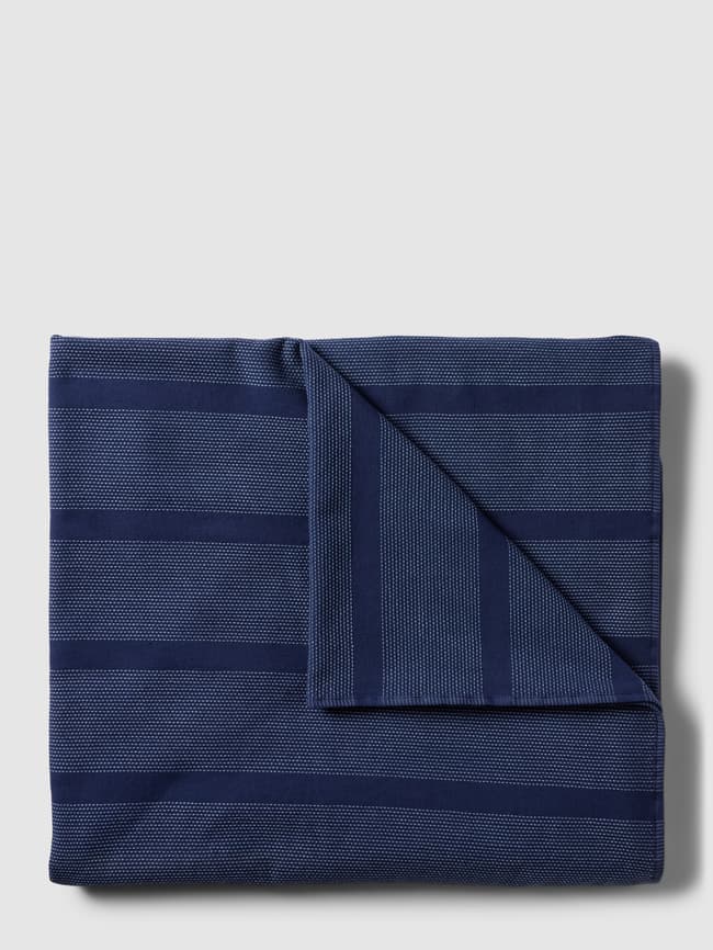 Towel with Emporio Armani label print, dark blue