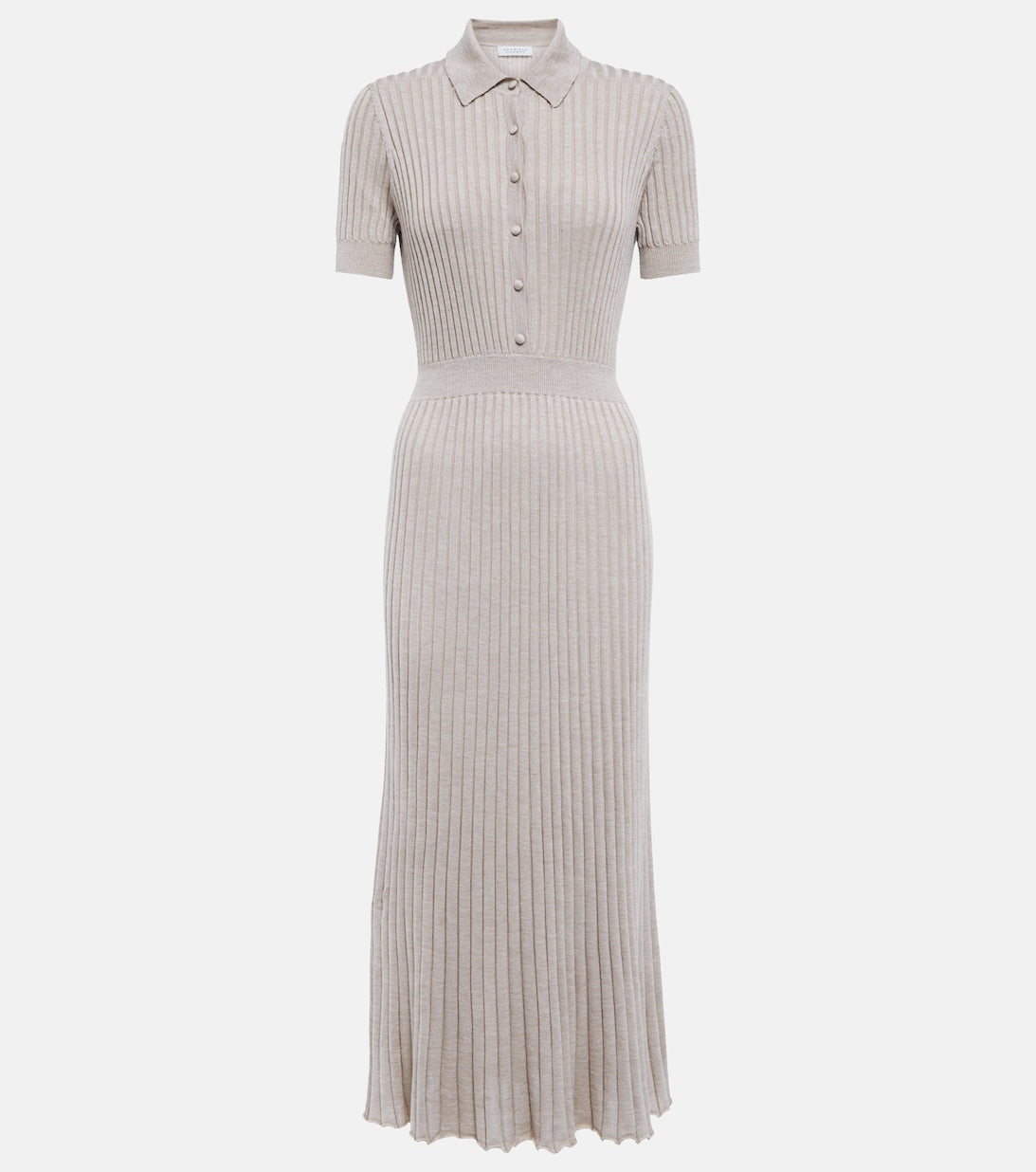 Amor midi dress in silk and cashmere GABRIELA HEARST, beige