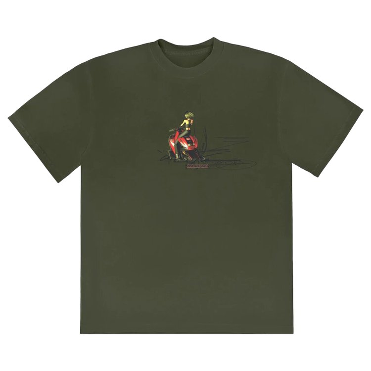 Cactus Jack By Travis Scott Cactus Jack by Travis Scott Moto Girl 'Olive' T-Shirt, green