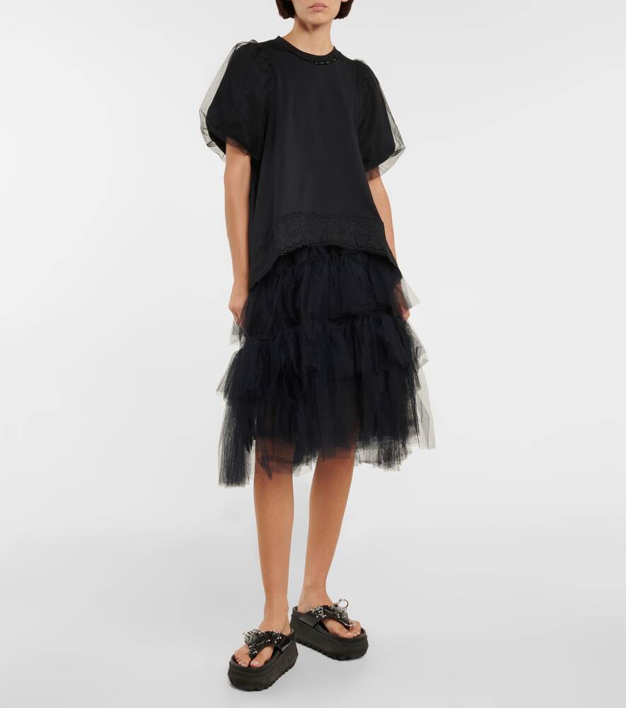 Tulle miniskirt SIMONE ROCHA, black