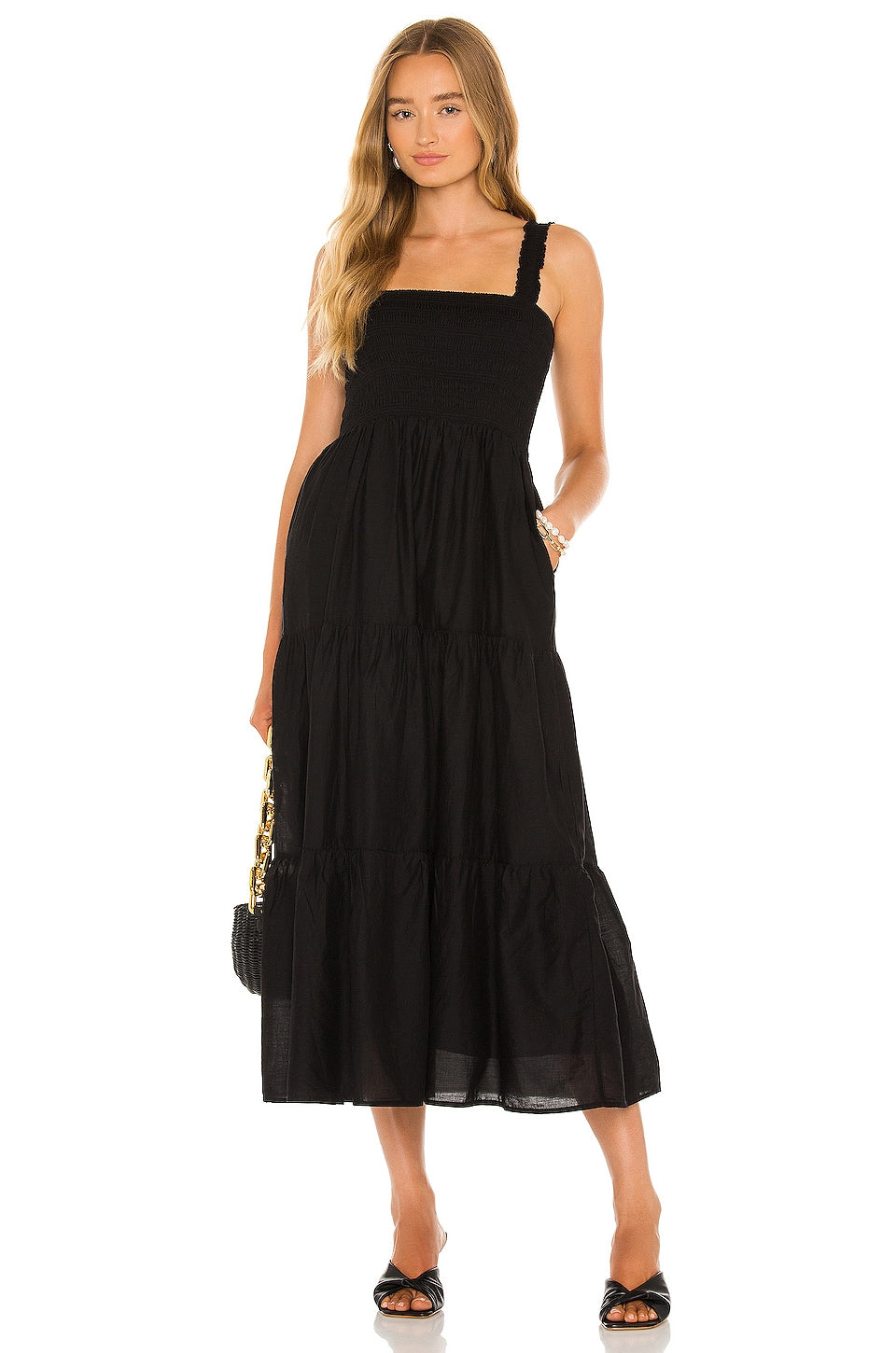 Seafolly Faithful midi dress, black