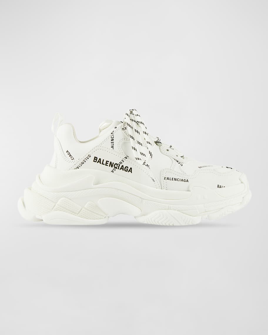 حذاء رياضي Triple S مع شعار Balenciaga بالكامل