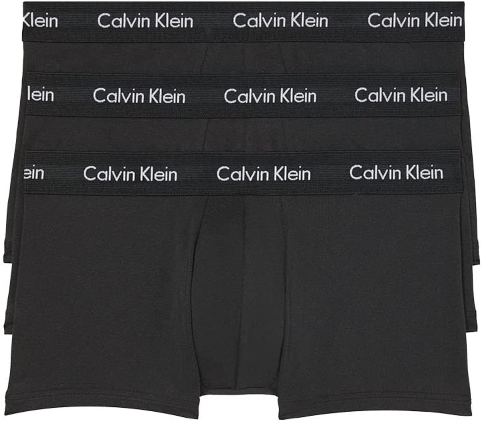 Low-rise cotton stretch briefs, 3 pcs. Calvin Klein Underwear, black