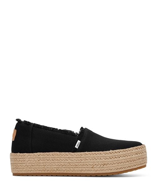 Valencia Women's Espadrilles with TOMS Platform, Black