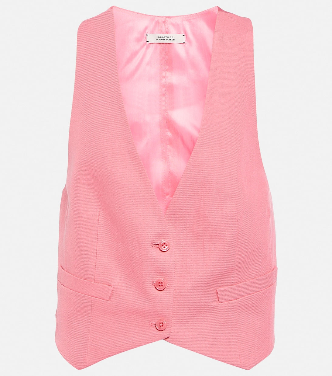 Multi-colored cotton and linen vest Lightness DOROTHEE SCHUMACHER, pink