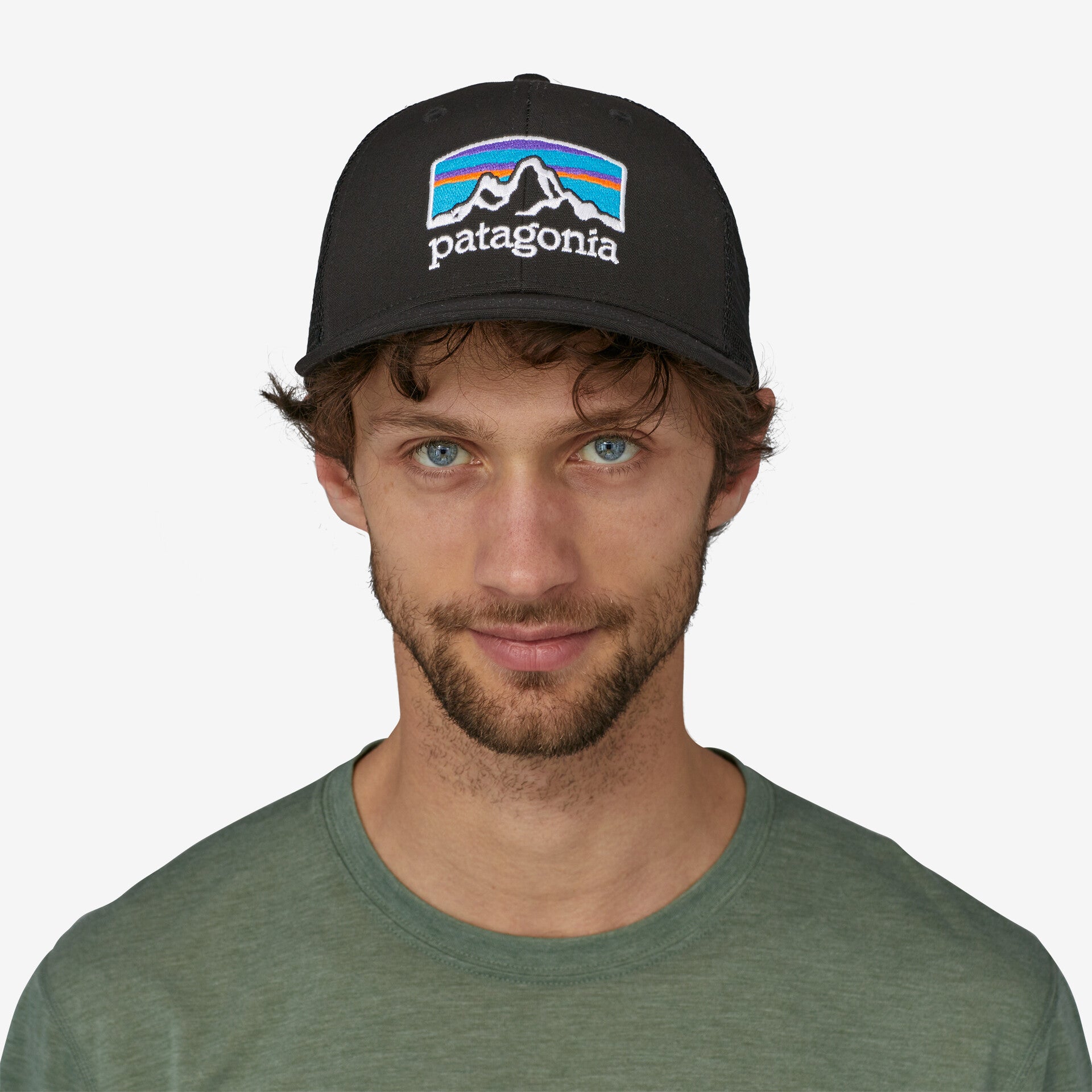 Fitz Roy Horizons Patagonia Trucker Cap, Black