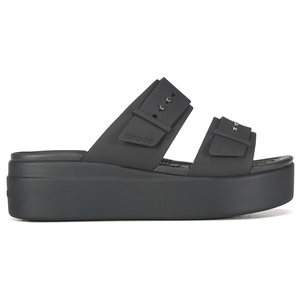 Brooklyn Crocs Women's Buckle Platform Sandals, Black