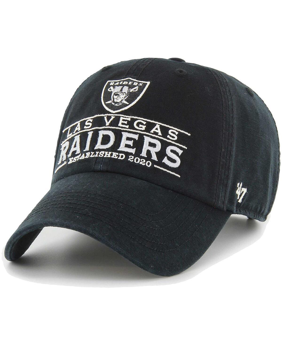 Men's Black Las Vegas Raiders Vernon Clean Up '47 Brand Adjustable Cap