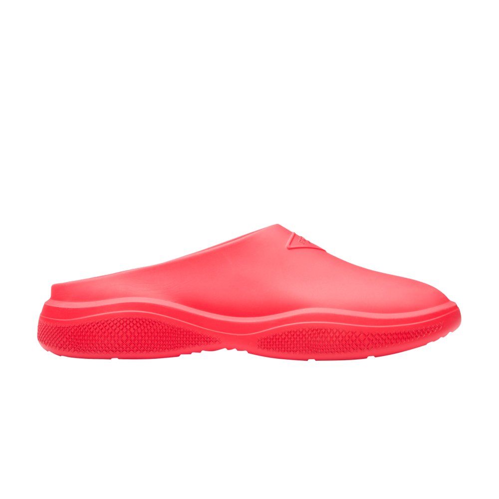 Prada foam rubber mules, red