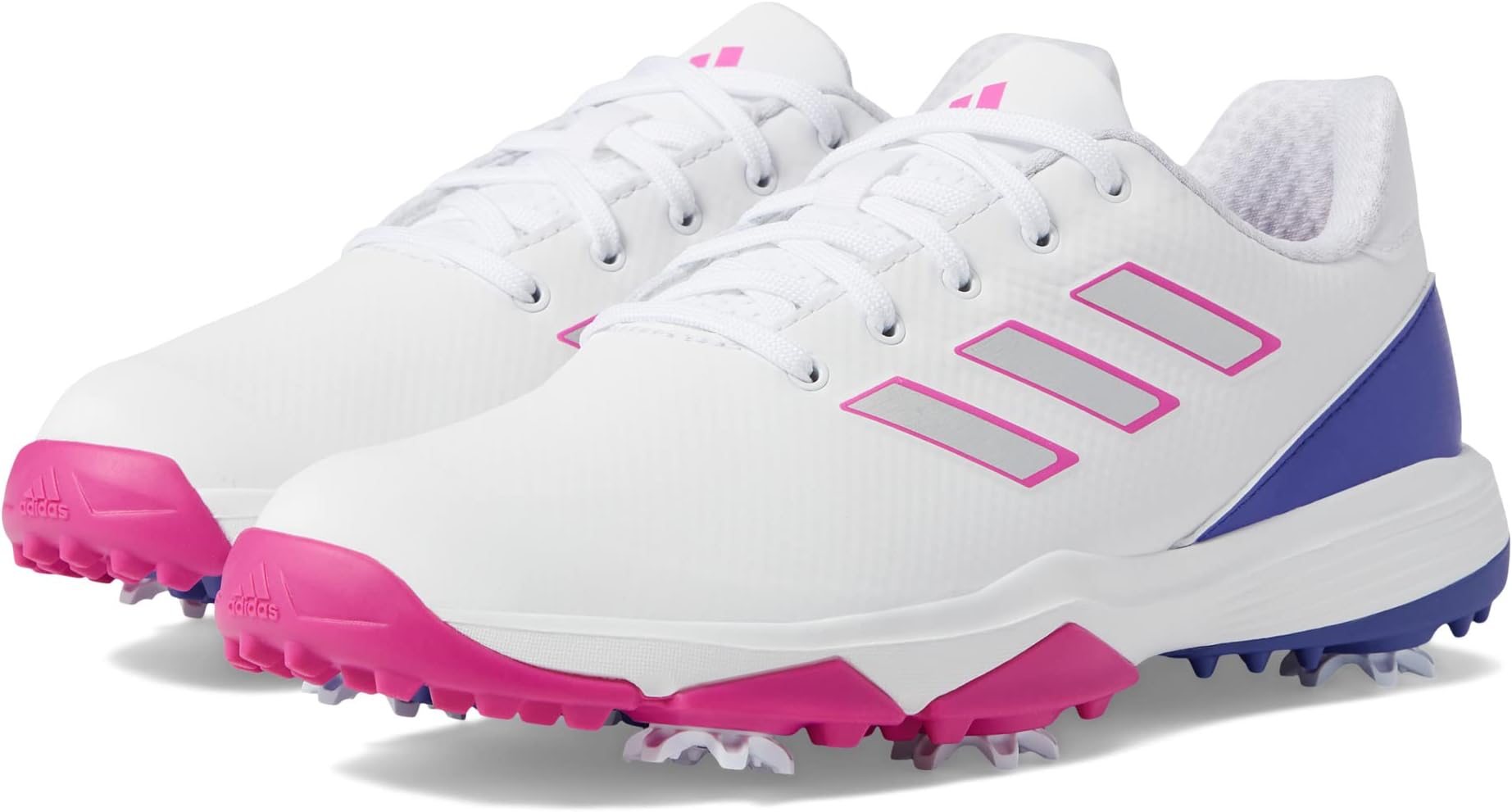 حذاء جولف adidas ZG23، حذاء أبيض/فوشيا شفاف/أزرق شفاف