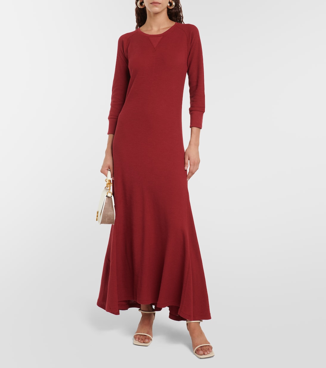 Polo Ralph Lauren cotton midi dress, red