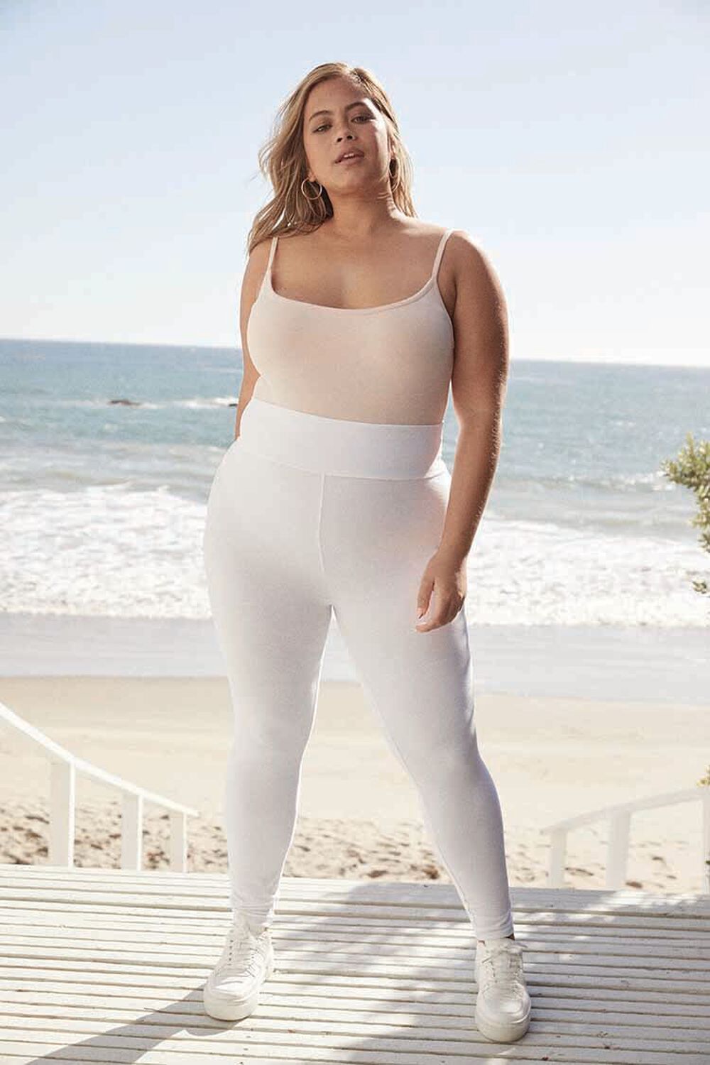 Forever 21 Basic Plus Size Organic Cotton Leggings, White