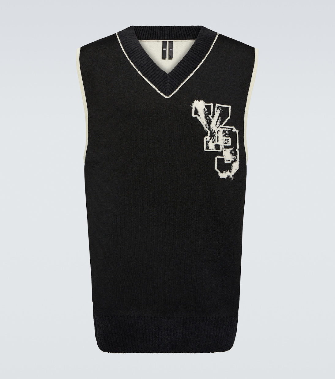 Sleeveless sweater with Y-3 logo, black