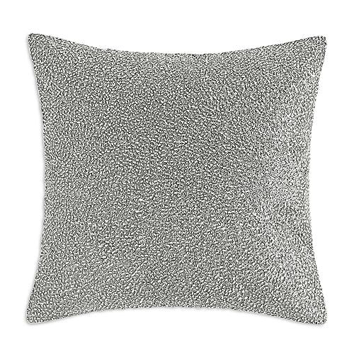 Palmetto Cotton Silk Throw Pillow, 18" x 18" Hudson Park Collection, Silver