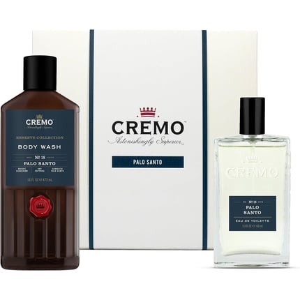 Palo Santo Gift Set for Men Eau de Toilette 100 ml Shower Gel 473 ml Woody Fragrance , Cremo