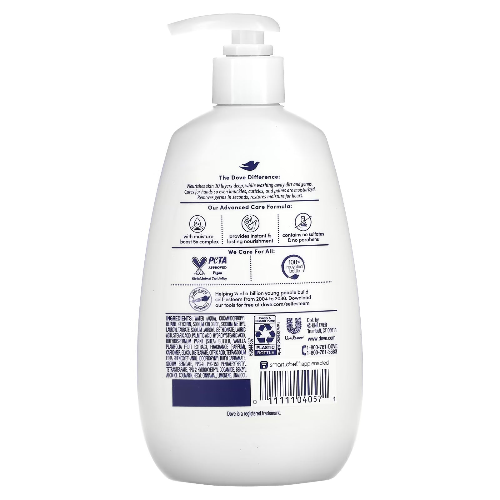 Dove Advanced Care Liquid Hand Soap Shea Butter and Warm Vanilla, 355 ml