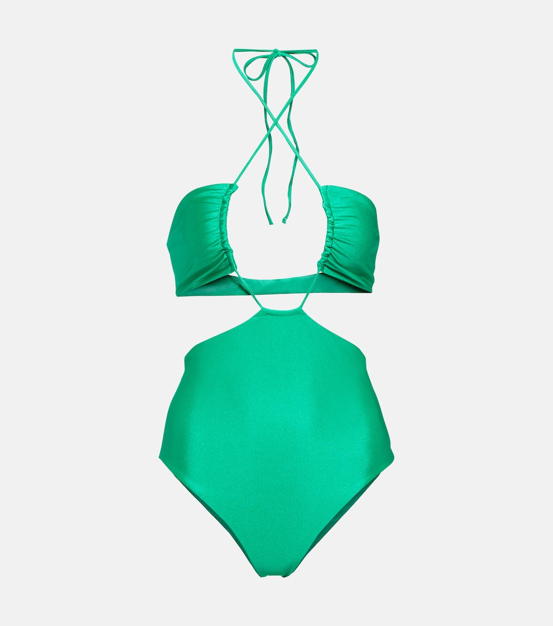 JADE SWIM cut-out swimsuit, green