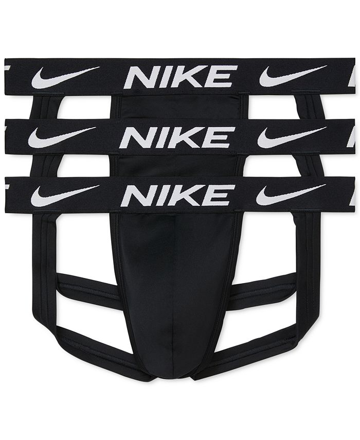 Men's 3 pcs. Nike Micro Jock Essential Dri-FIT Straps, Black