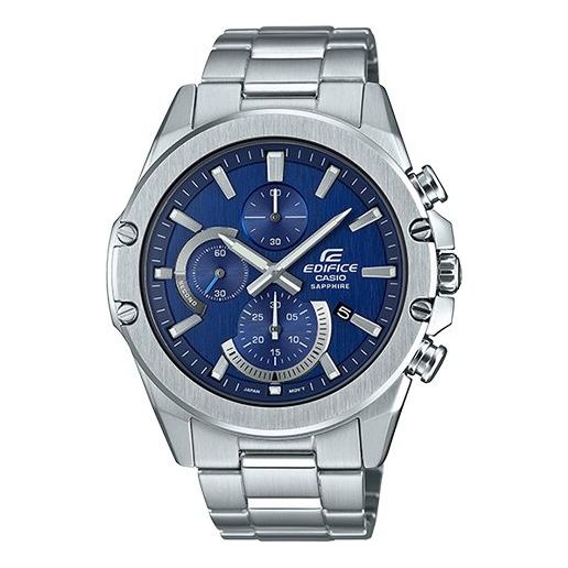 CASIO EDIFICE Stainless Steel Strap Blue Watch Dial Mens Blue Analog, blue