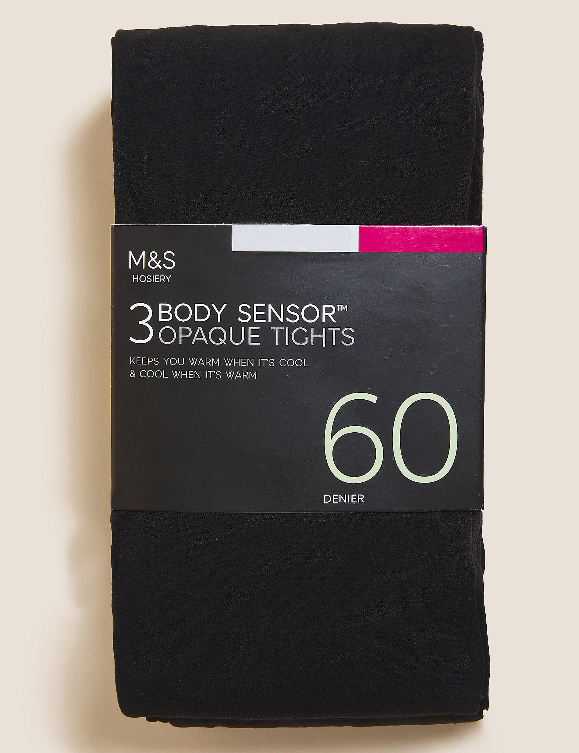 Body Sensor 60 denier tights, 3 pcs. Marks & Spencer, black