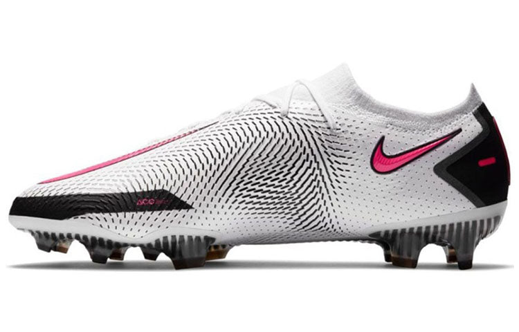 حذاء Nike Phantom GT Elite FG باللون الأبيض والأسود والوردي