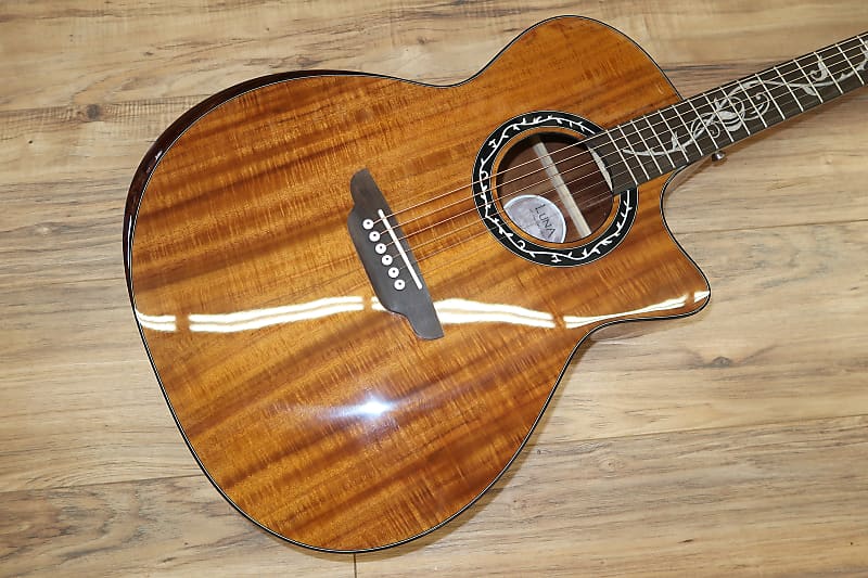 Acoustic Guitar Luna Vineyard Koa Bevel Grand Auditorium A/E 2023 - koa