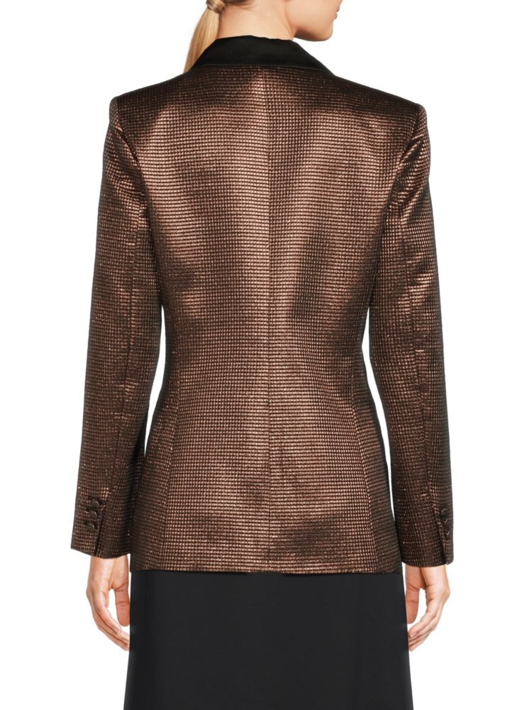 Textured metallic jacket Etro, bronze