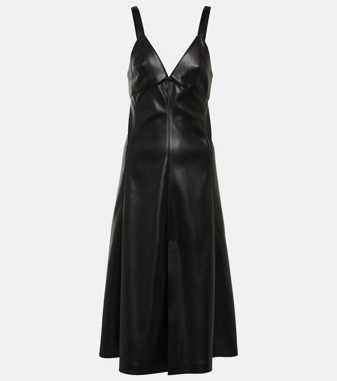 Faux leather slip dress STELLA MCCARTNEY, black