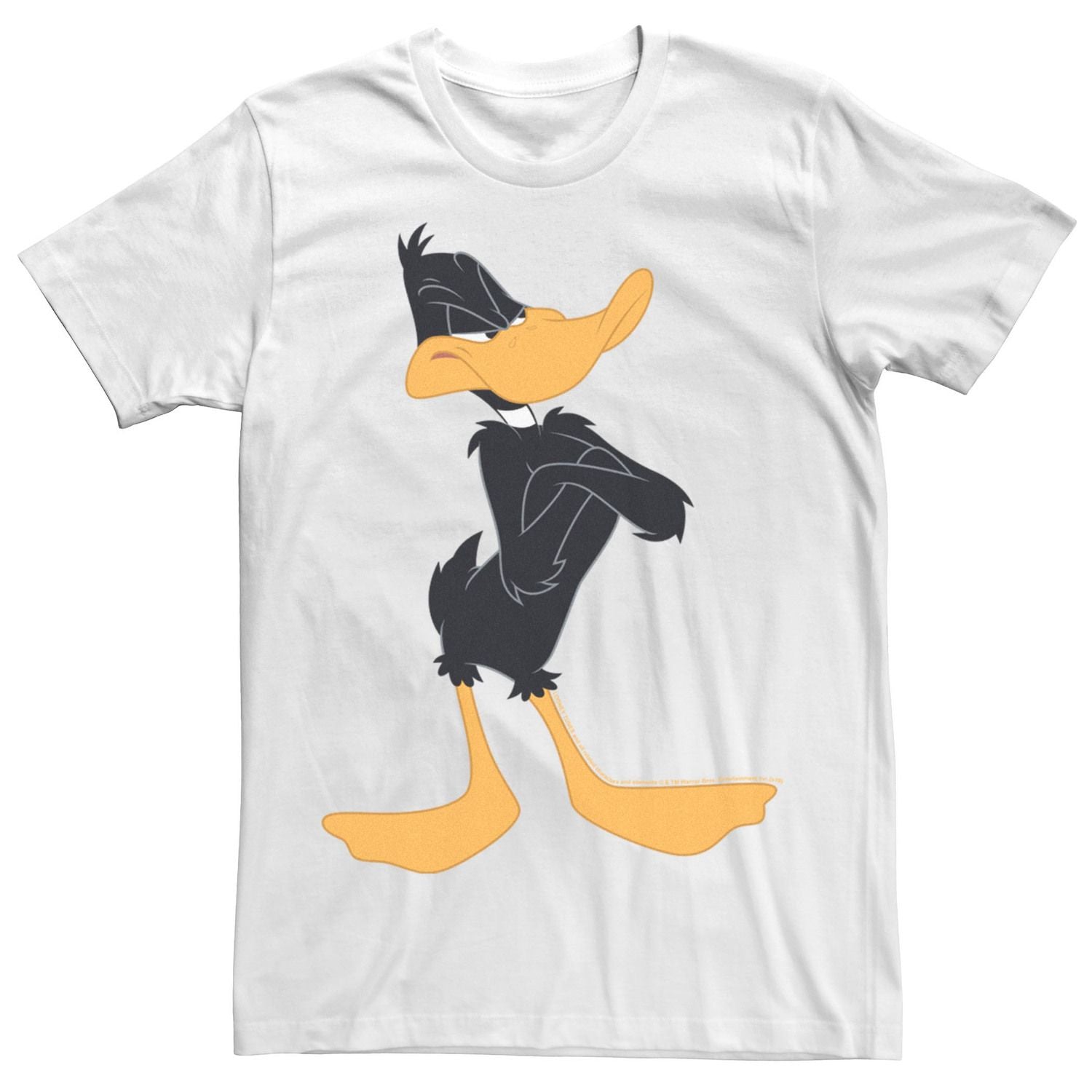 Men's Looney Tunes Daffy Duck Licensed Character Crossed Arms Portrait T-Shirt