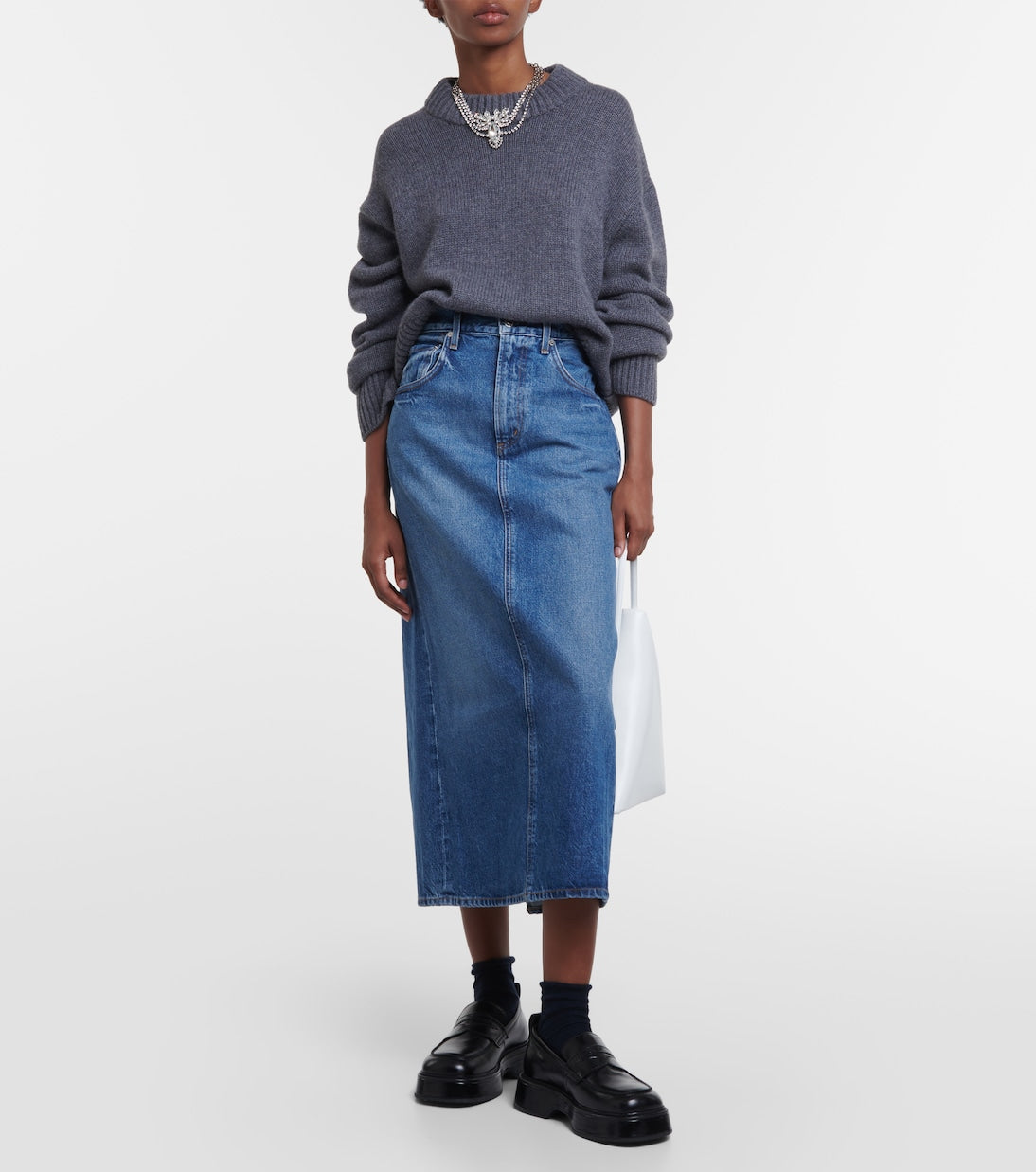 Citizens Of Humanity Denim Peri Maxi Skirt, Blue