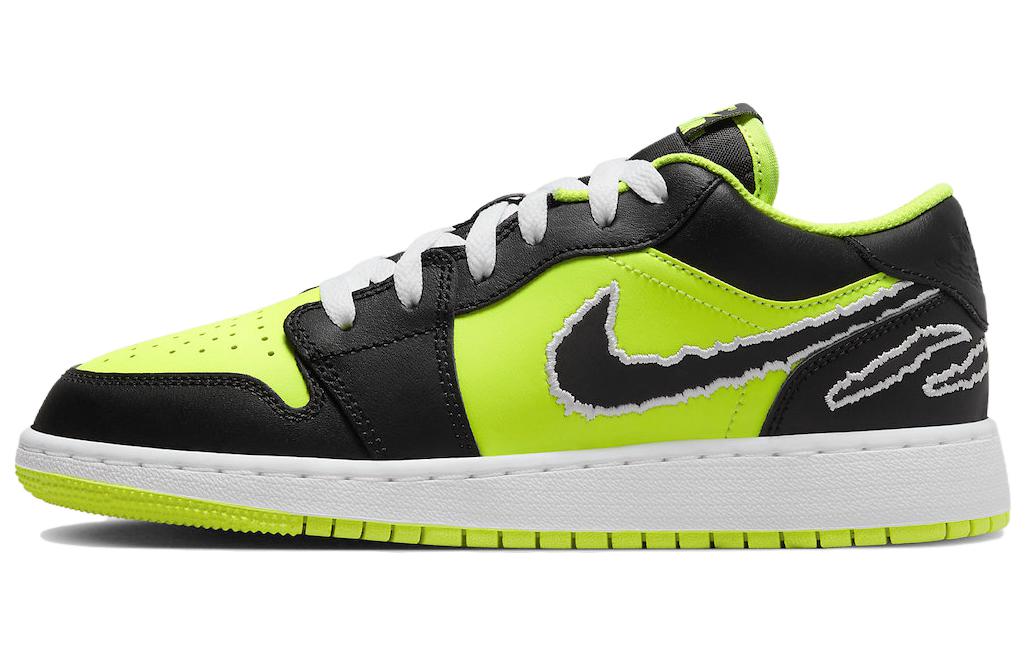 Jordan 1 Low SE Black Cat Volt (GS)