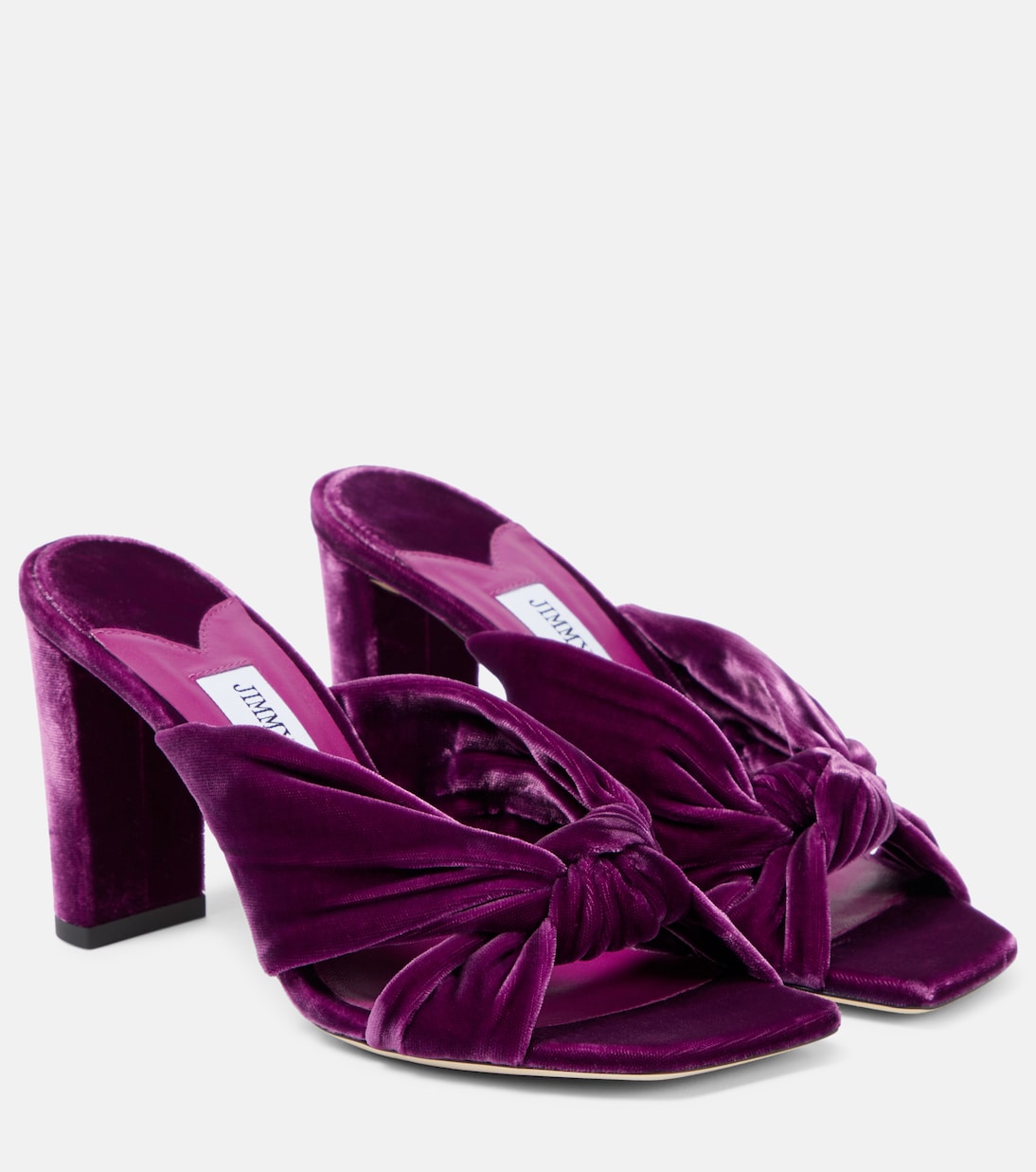 Avenue 85 Jimmy Choo velvet mules, purple