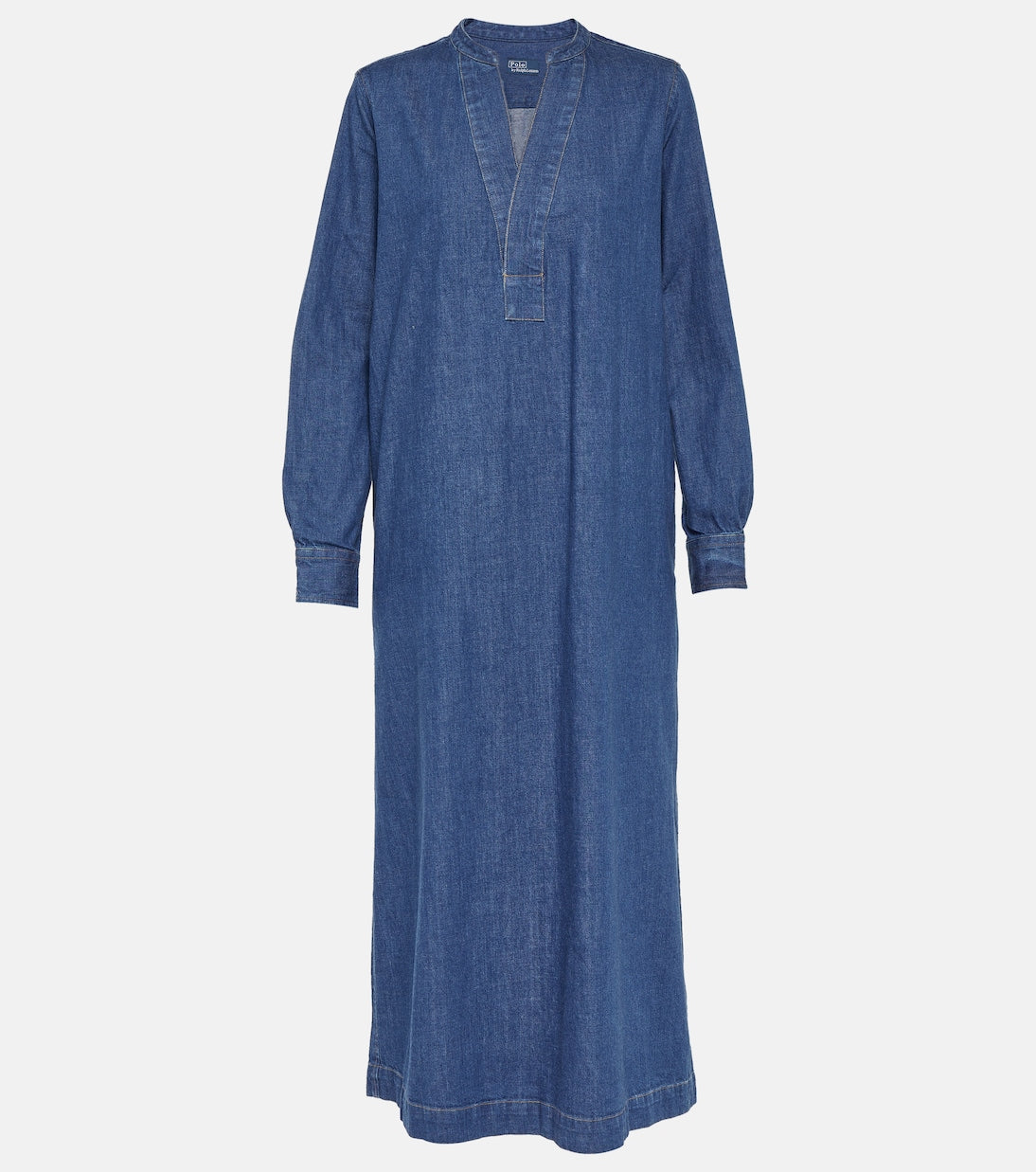 Polo Ralph Lauren cotton twill caftan, blue