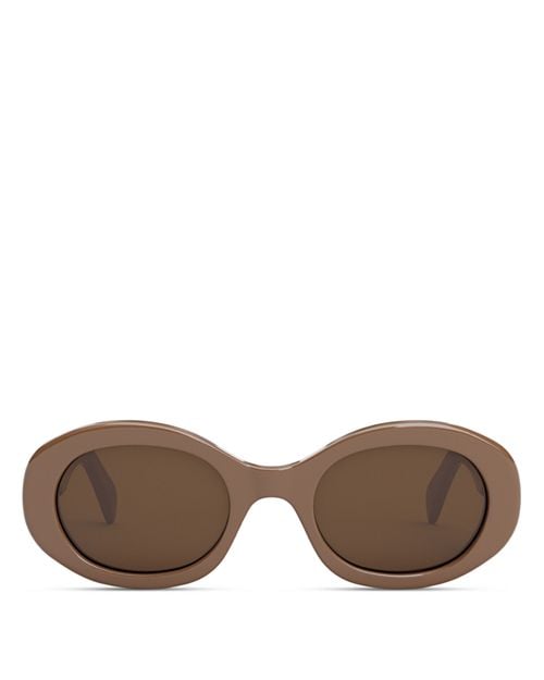 Triomphe Oval Sunglasses, 52mm CELINE, Brown