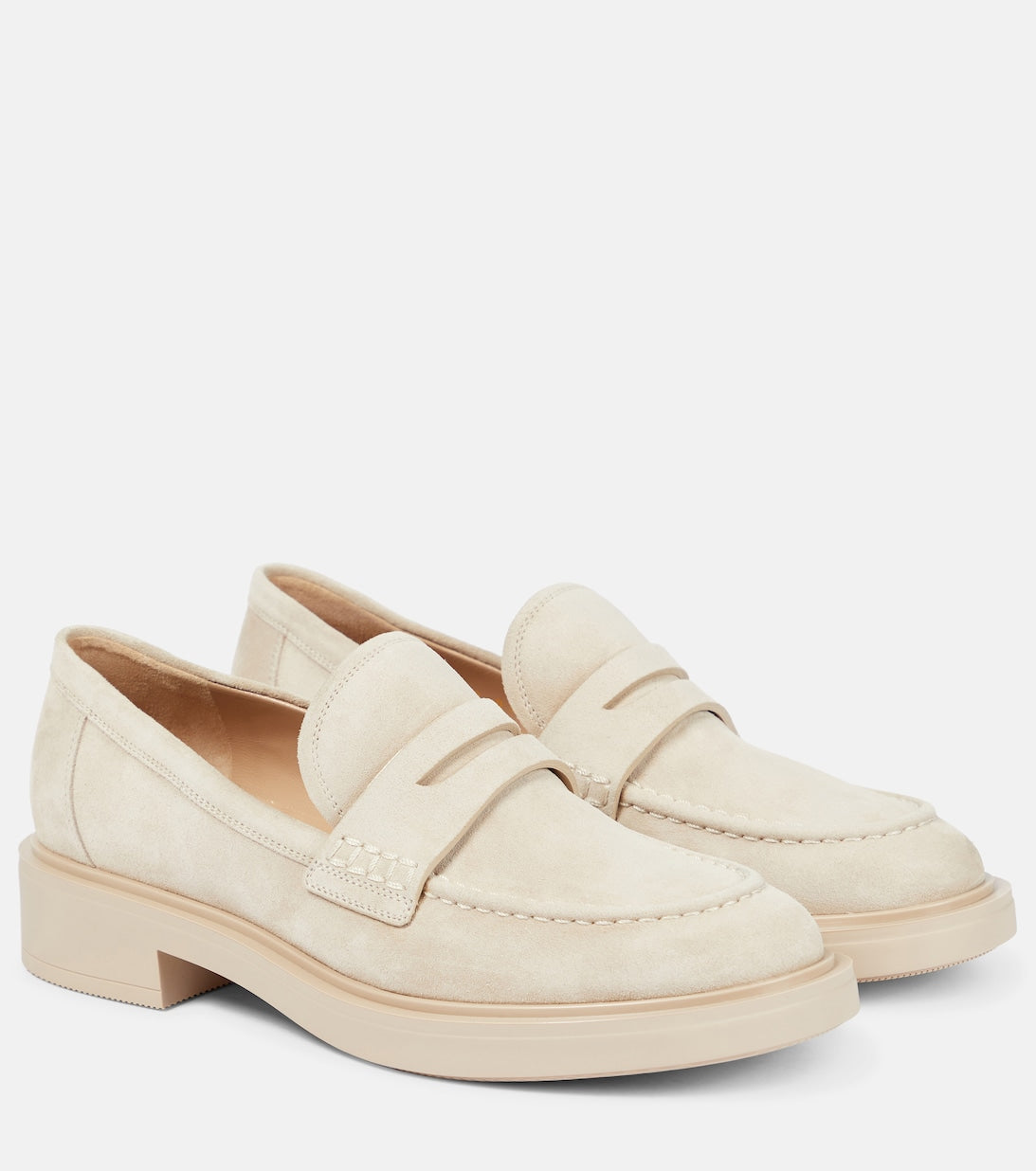 Harris Gianvito Rossi suede loafers, beige