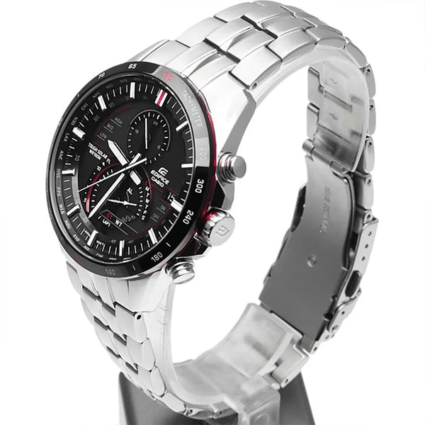 Watch CASIO EDIFICE Solar Powered Mens Black Analog, black