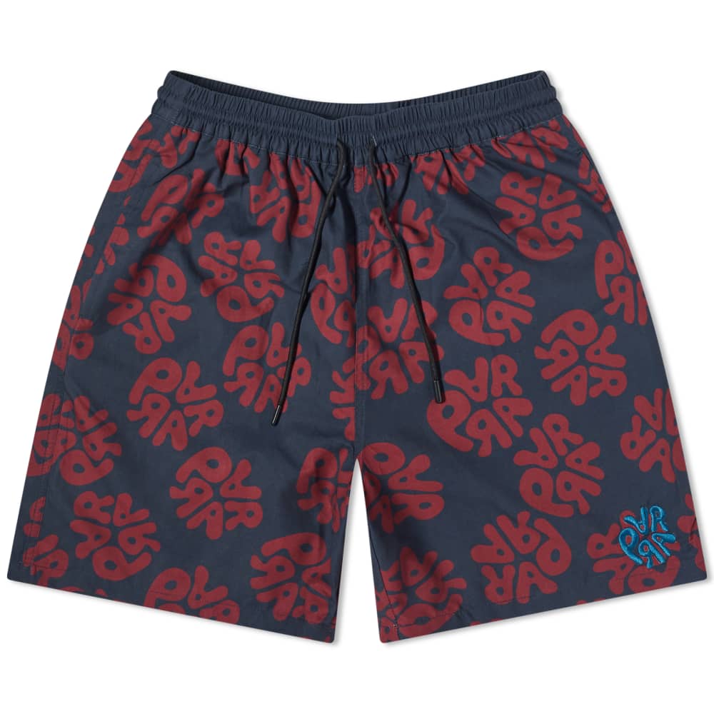 Beach shorts with Parra logo 1976