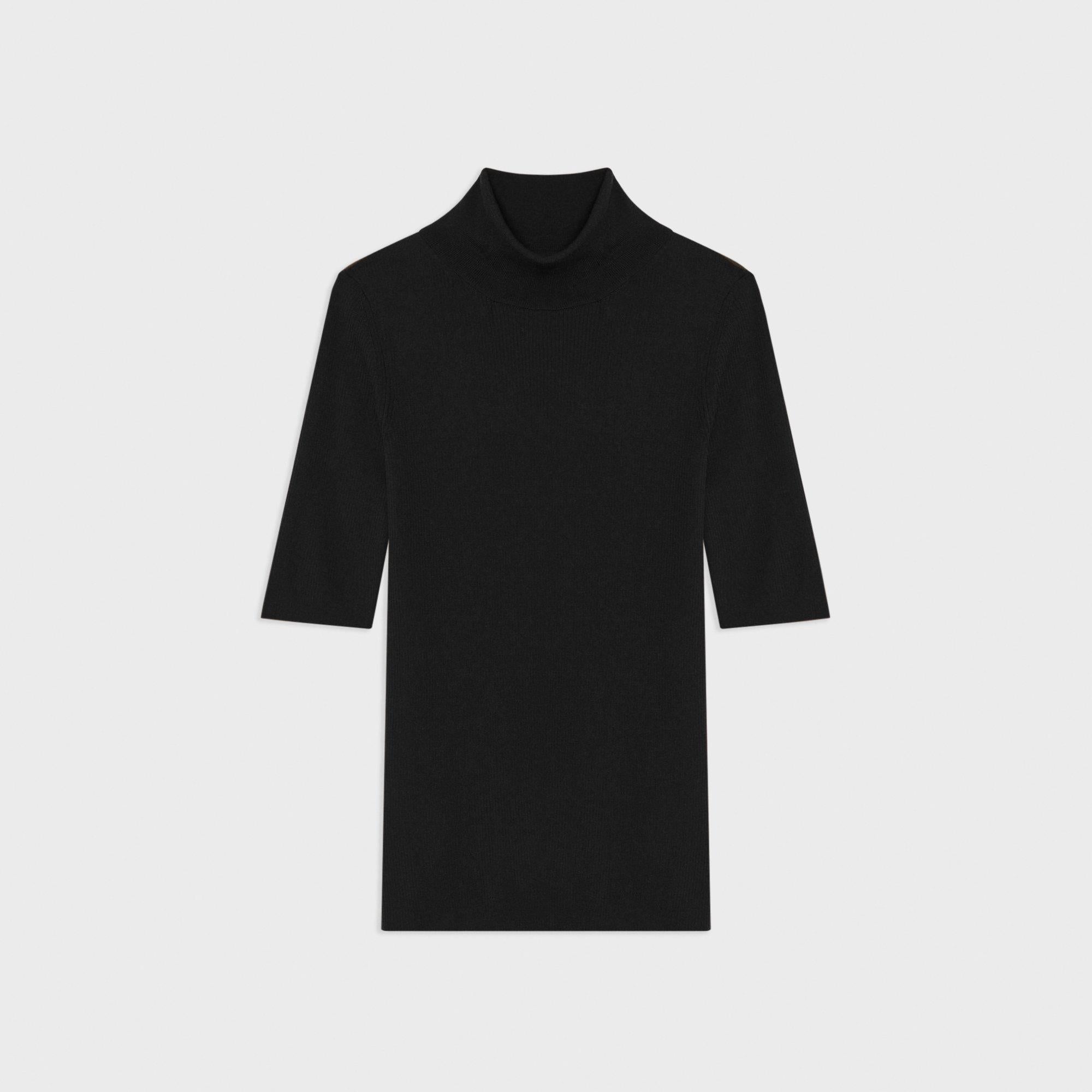 Theory Merino Wool Short Sleeve Turtleneck