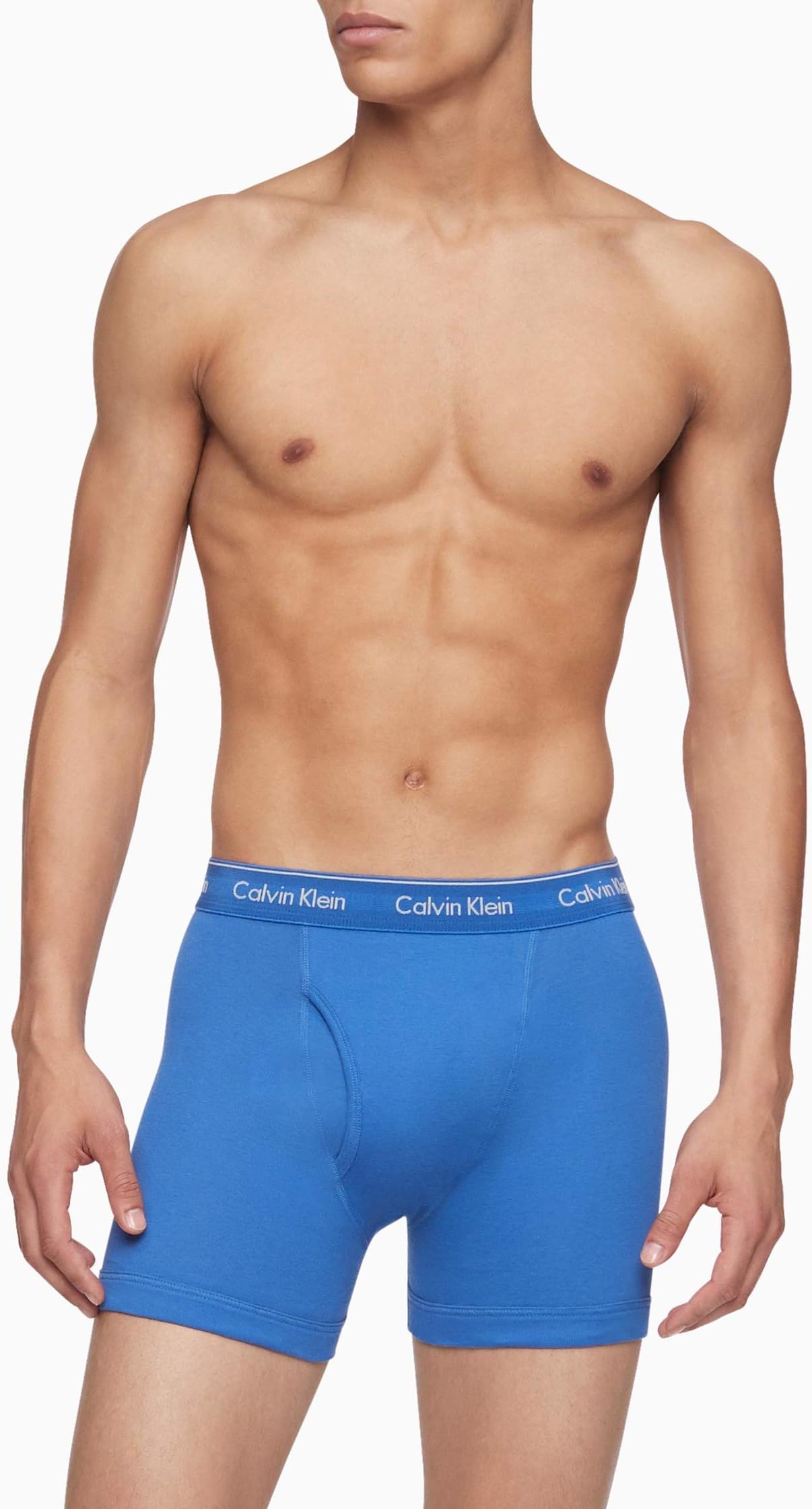 Calvin Klein Underwear Cotton Classics Multipack Boxer Briefs, Multi Blue