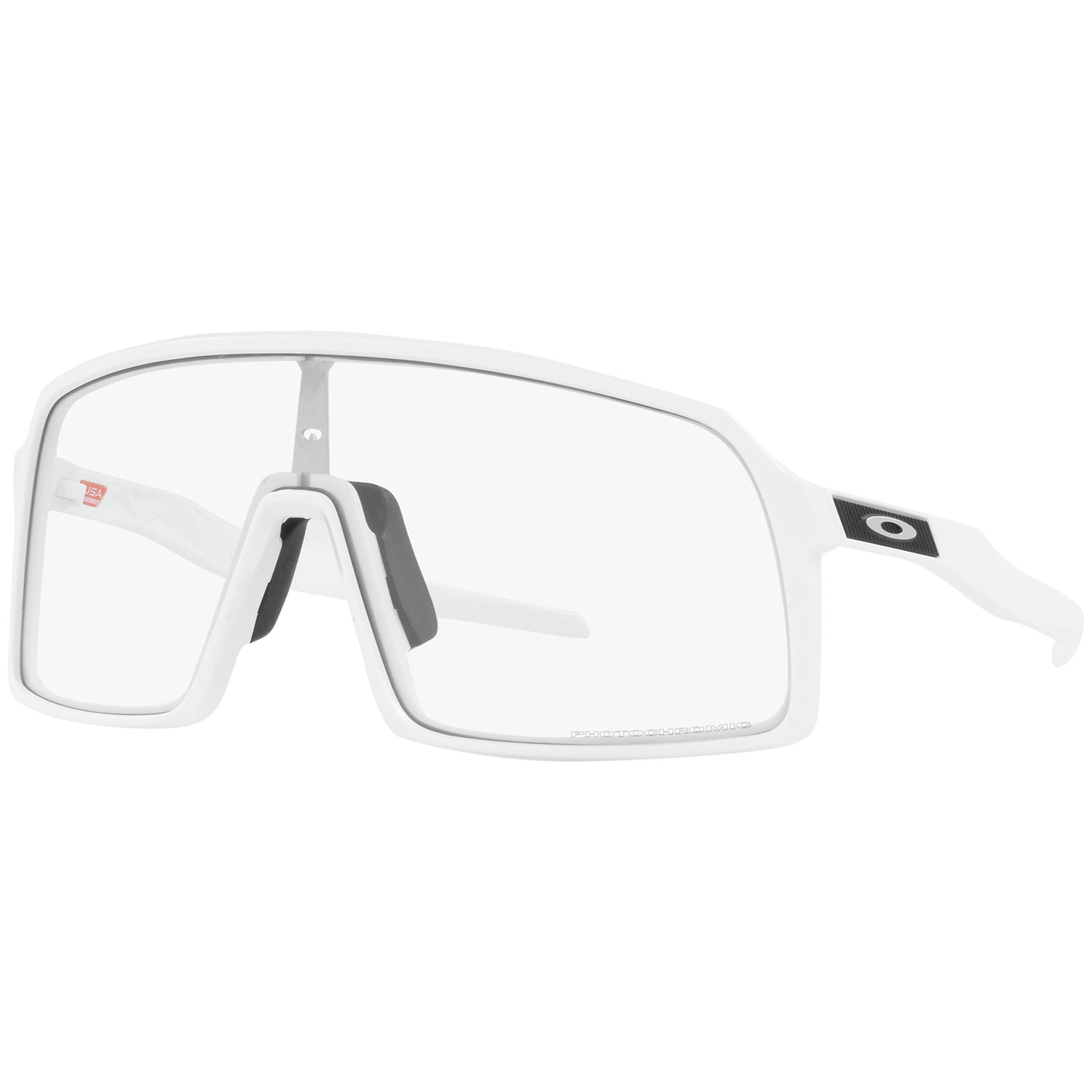 نظارات شمسية Oakley Sutro، لون أبيض غير لامع/شفاف، عدسات فوتوكرومية