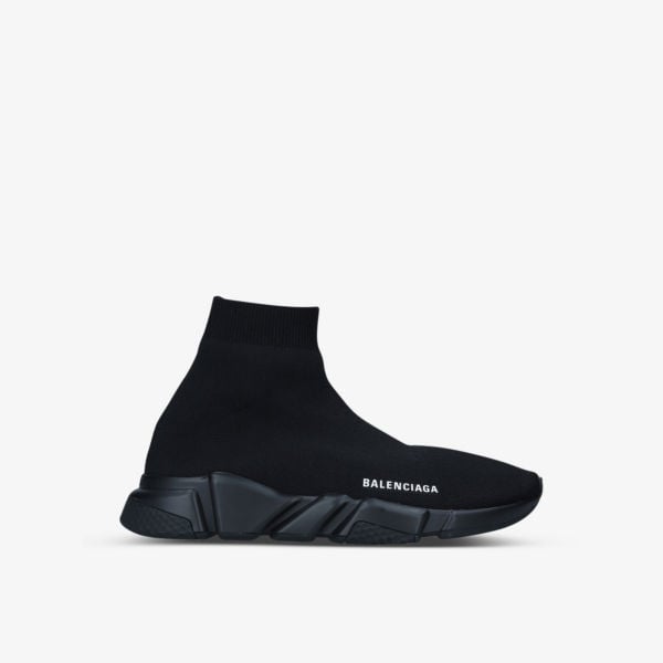 حذاء رياضي Balenciaga Speed ​​للرجال من نسيج مطاطي، أسود