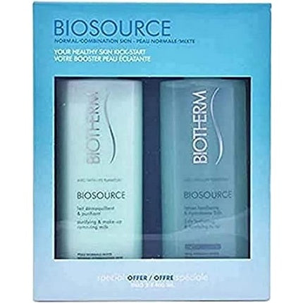 Biosource gift set: moisturizing and toning toner 400 ml + makeup remover milk 400 ml , Biotherm