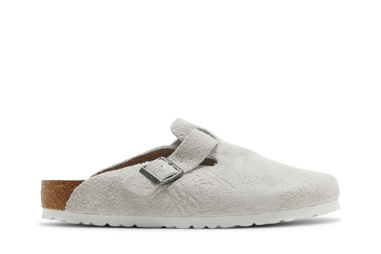 حذاء رياضي Birkenstock Stussy x Boston Shaggy 'Bone' باللون الرمادي