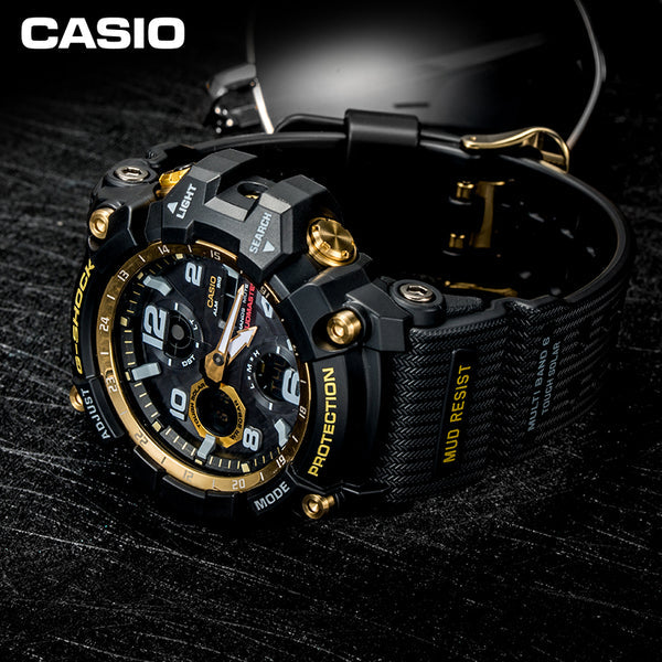 ساعة CASIO G-Shock Mudmaster 'Black Gold'، باللون الأسود