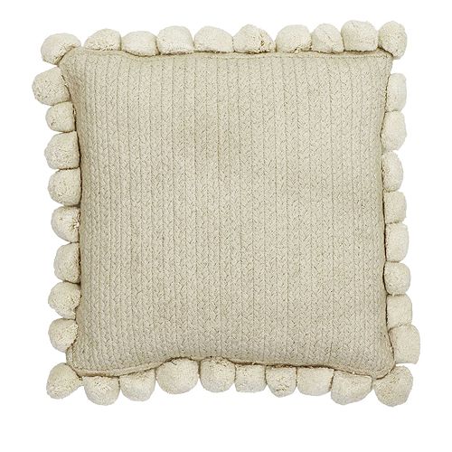 Adelyn Square Accent Pillow, 16.9" TOV Furniture, Tan/Beige