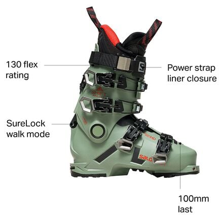 Shift Pro 130 Alpine Touring Boot - 2022 Salomon Oil Green