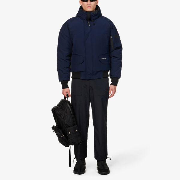 Canada Goose Chilliwack Hooded Bomber Jacket in Atlantic Navy