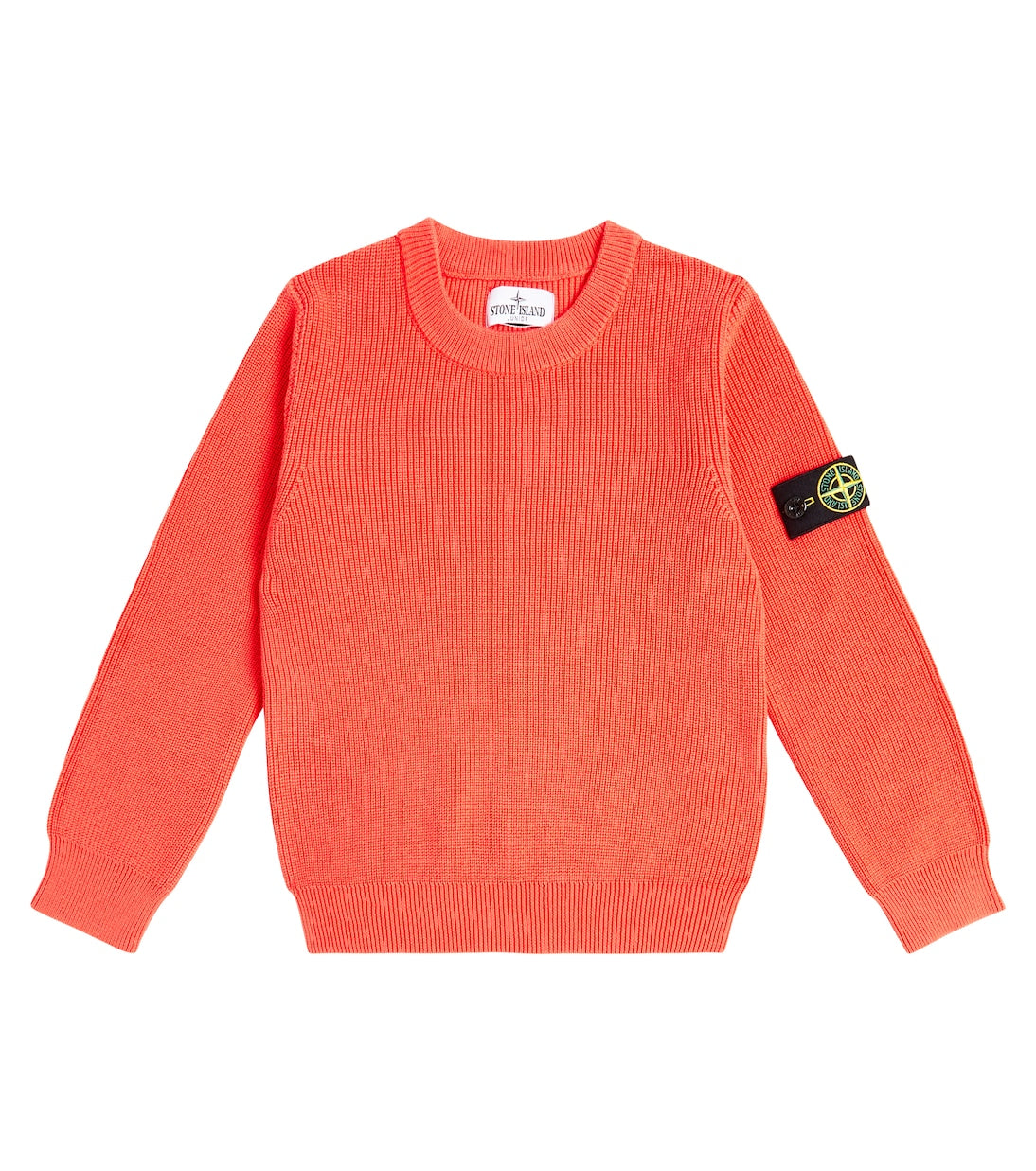 Stone Island Junior cotton jersey compass sweatshirt, red