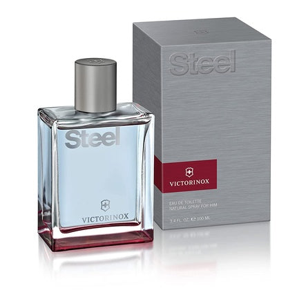 Steel Eau de Toilette for men with violet leaves and white fir, aquatic and fresh 100 ml, Victorinox